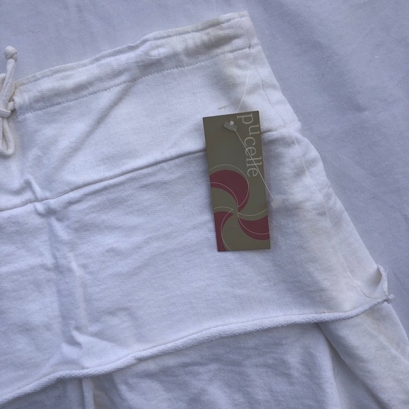 PUCELLE WHITE COTTON MINI SKIRT - Picture 2 of 6